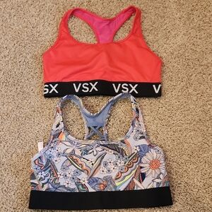 VSX Red and Multicolor Sports Bra Duo